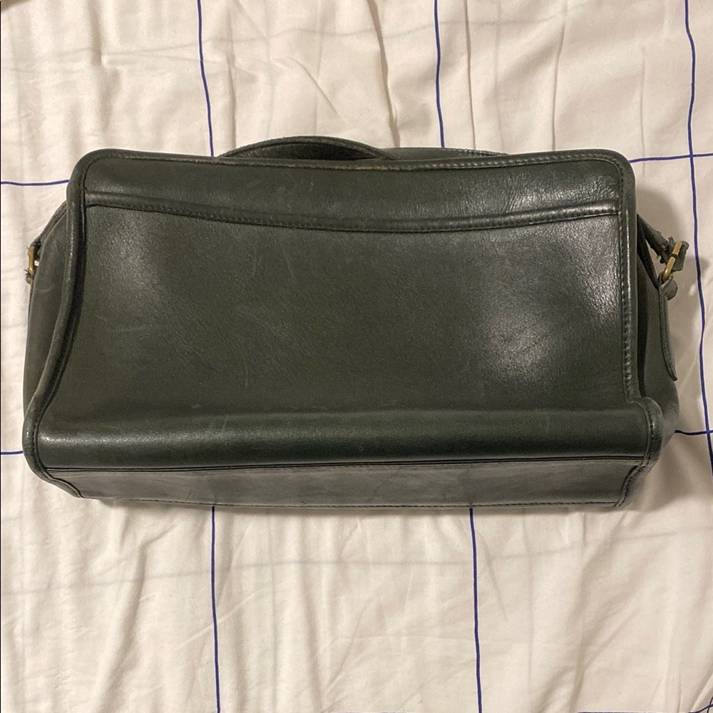 Vintage Coach Green Leather Bag